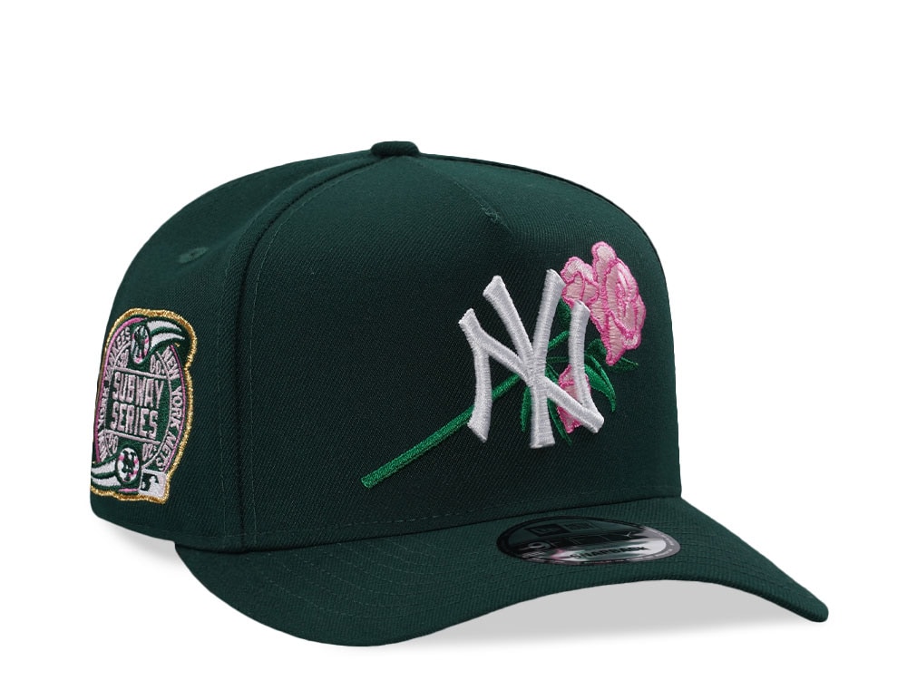 New Era New York Yankees Subway Series Dark Green Rose Edition 9Fifty A Frame Snapback Cap