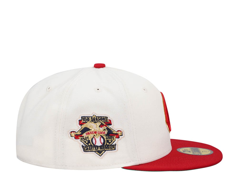 New Era Cleveland Indians 100 Seasons Amercian League Chrome Throwback Two Tone Edition 59Fifty Fitted Cap