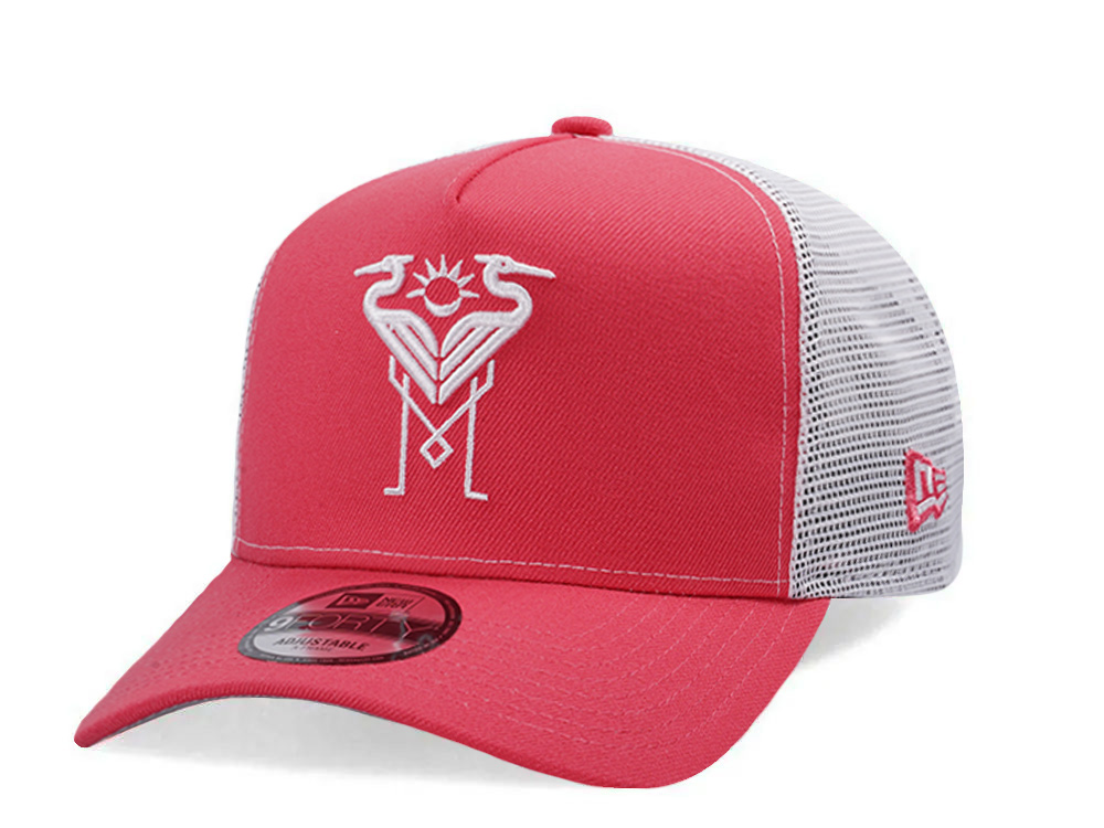 New Era Inter Miami Coral Prime Edition 9Forty A Frame Trucker Snapback Cap