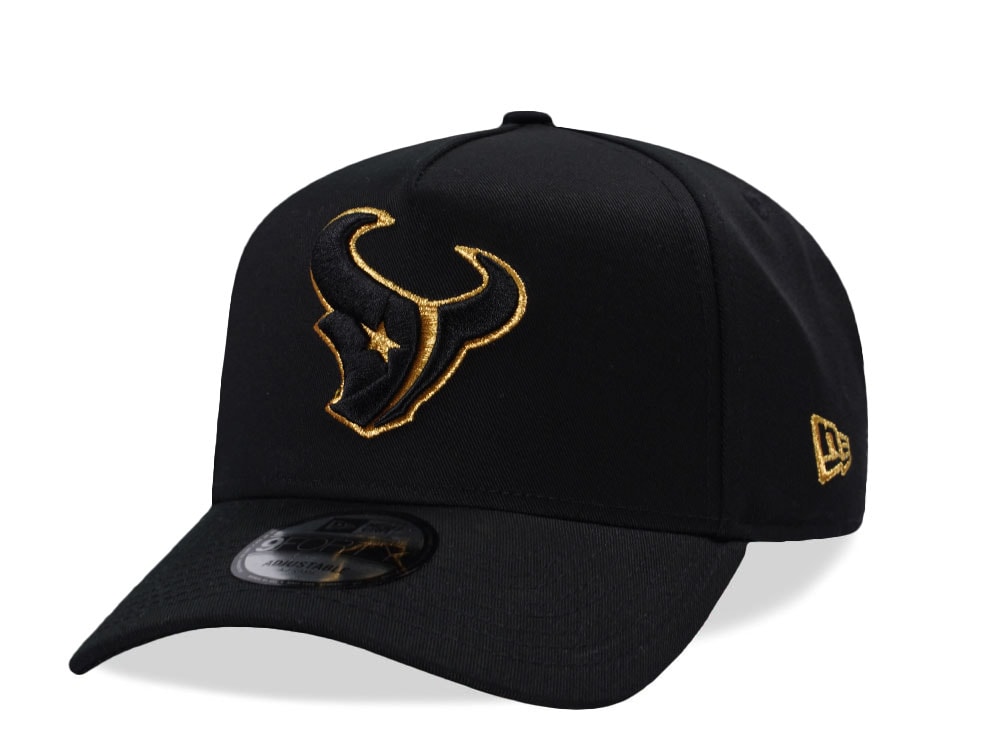 New Era Houston Texans Black Gold Edition 9Forty A Frame Snapback Cap