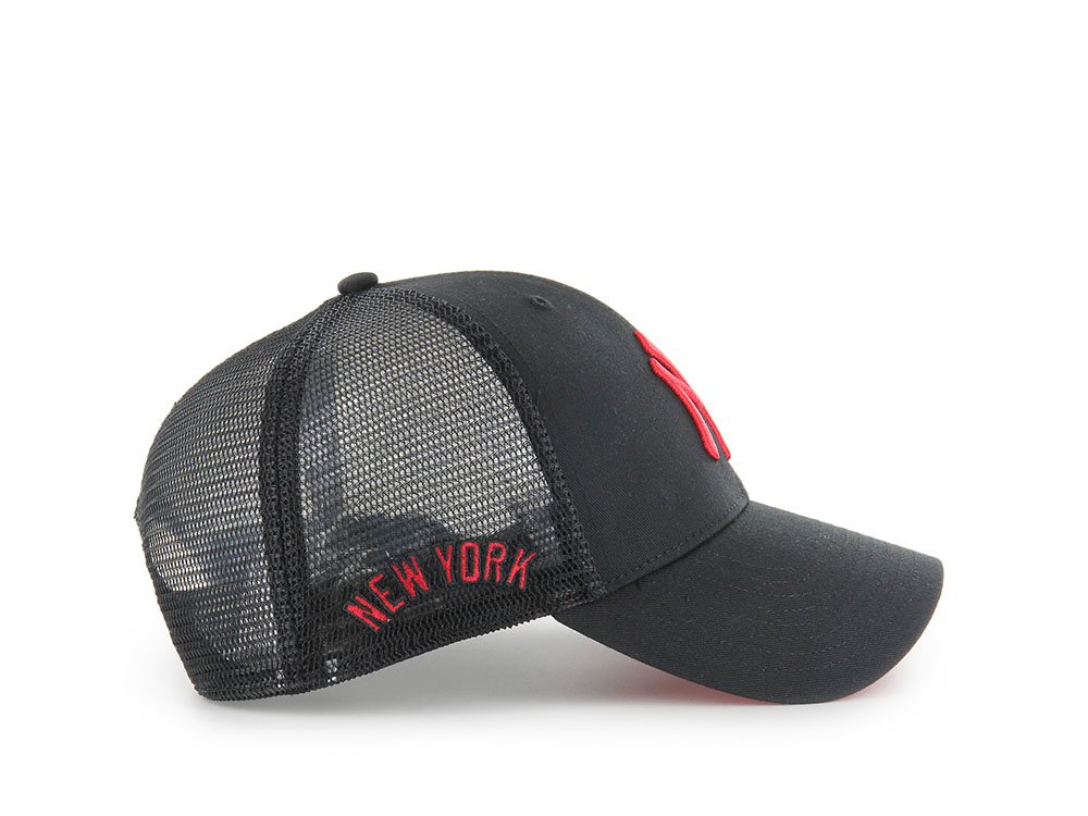 47Brand New York Yankees Black Branson Edition Trucker MVP Snapback Cap