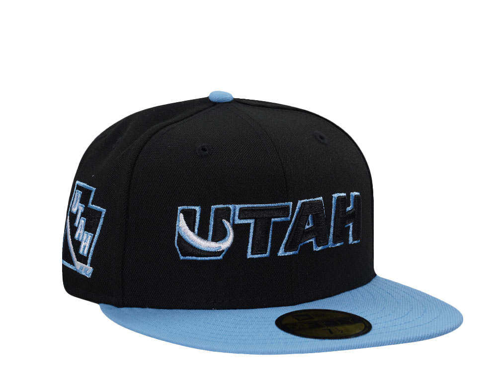 New Era Utah Mammoth Metallic Sky Blue Two Tone Edition 59Fifty Fitted Cap
