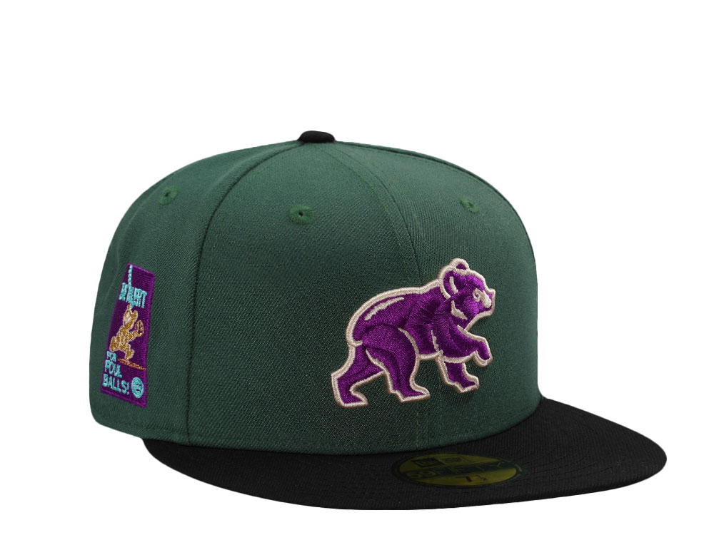 New Era Chicago Cubs Be Alert Dark Green Two Tone Edition 59Fifty Fitted Cap