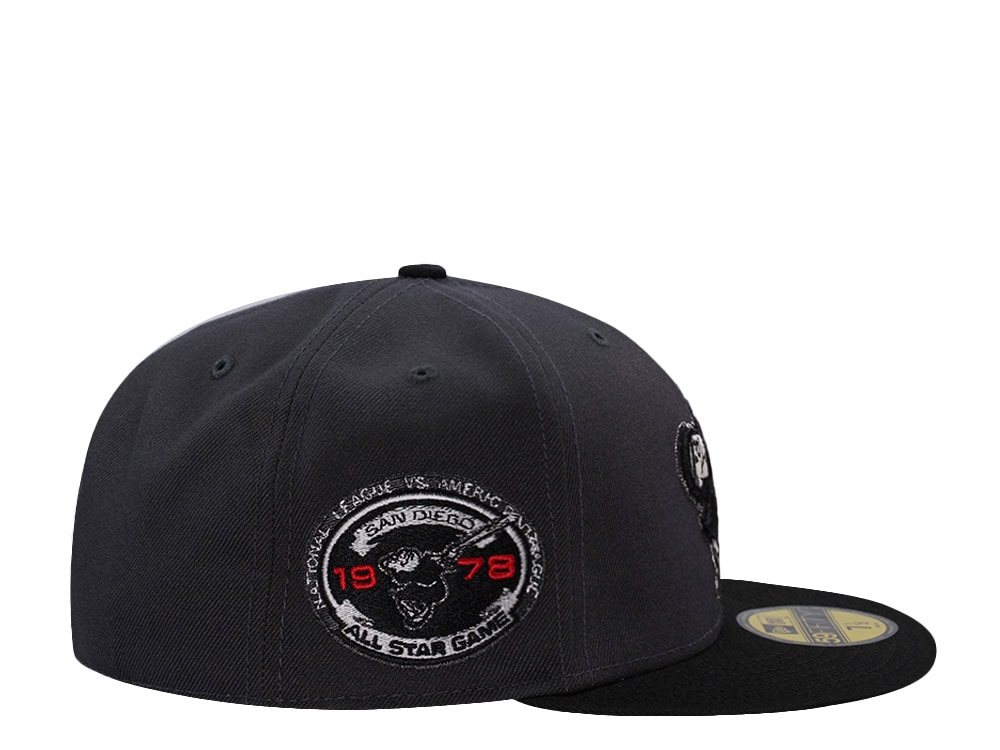 New Era San Diego Padres All Star Game 1978 Anthracite Two Tone Horror Edition 59Fifty Fitted Cap