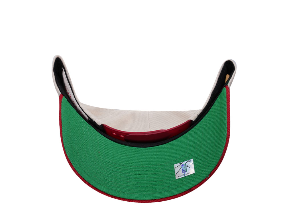 Mitchell & Ness Miami Heat Chrome Two Tone Pro Crown Fit Snapback Cap