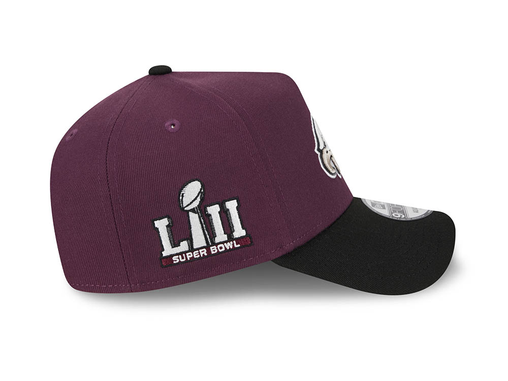 New Era Philadelphia Eagles Super Bowl LII Two Tone Plum 9Forty A Frame Snapback Cap