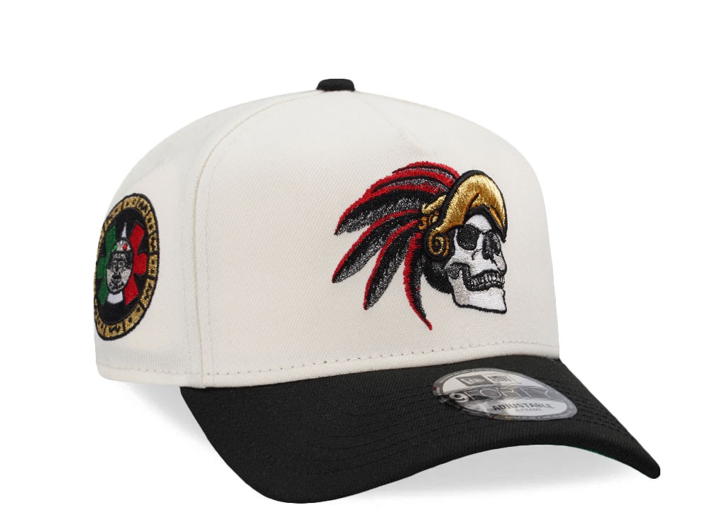New Era Mexico Aztec Skull Warrior Chrome Two Tone Edition 9Forty A Frame Snapback Cap