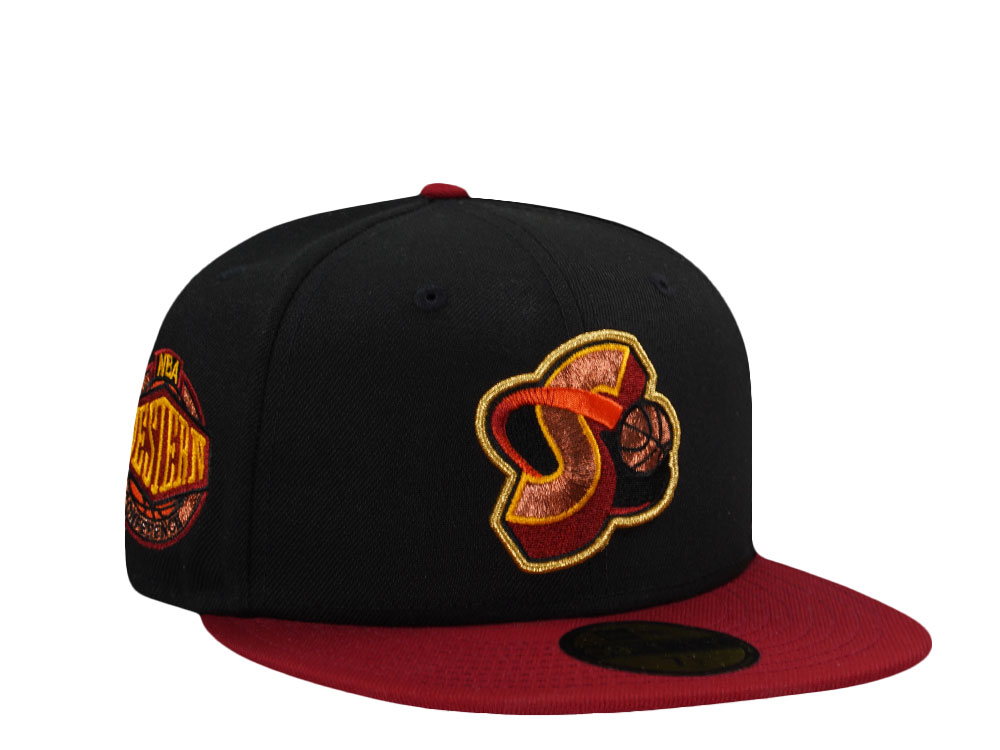 New Era Seattle Supersonics Western Conference Black Two Tone Edition 59Fifty Fitted Cap