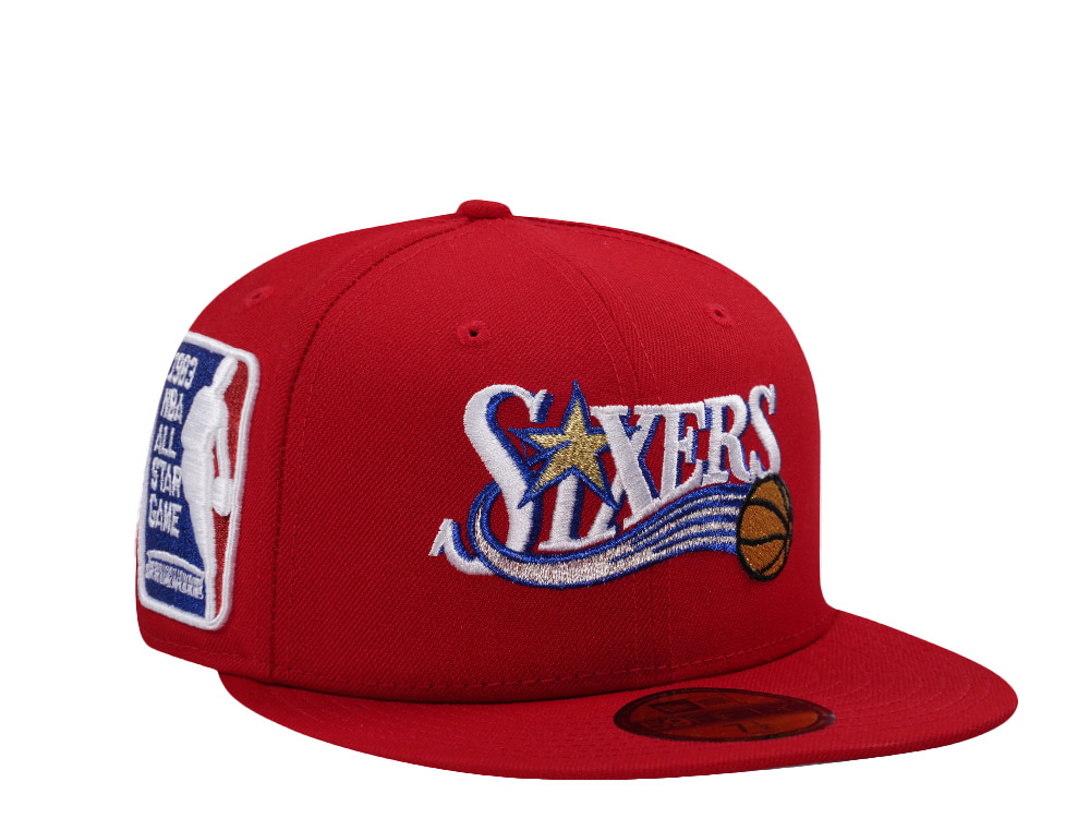 New Era Philadelphia 76ers All Star Game 1983 Scarlet Prime Edition 59Fifty Fitted Cap
