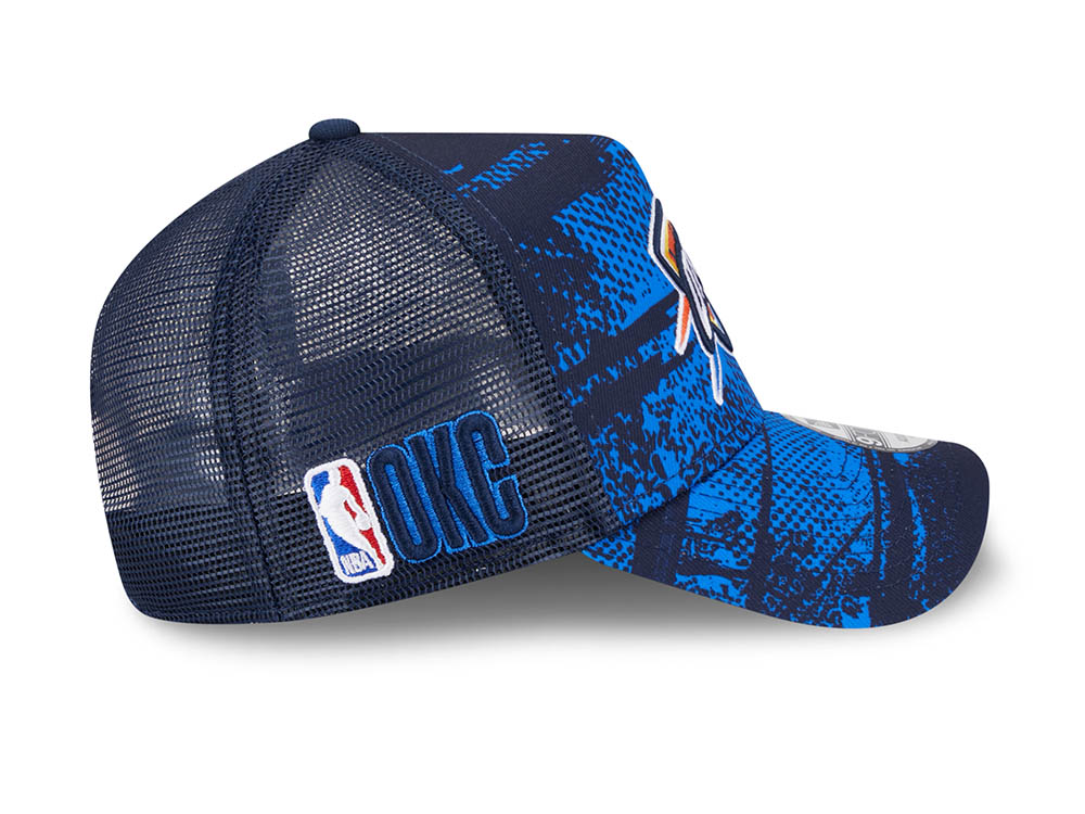 New Era Oklahoma City Thunder NBA Tip Off 2024 Trucker 9Forty A Frame Snapback Cap