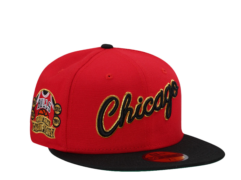 New Era Chicago Bulls NBA Champions 1996 Red Throwback Edition 59Fifty Fitted Cap