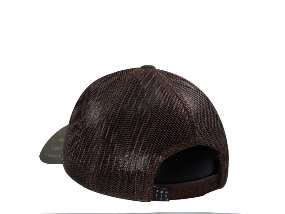 Amplified Bob Marley Green Brown Trucker Snapback Cap