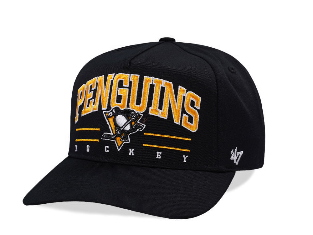 47Brand Pittsburgh Penguins Black Hitch Edition Snapback Cap