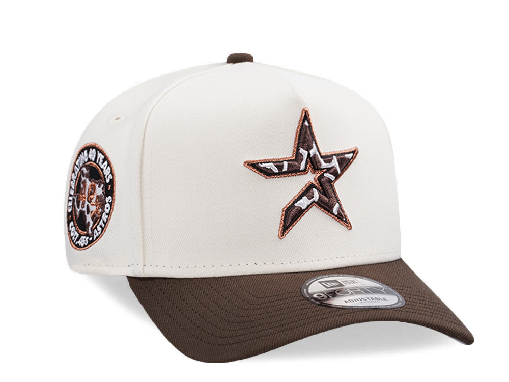 New Era Houston Astros 40th Anniversary Cow Chrome Two Tone Edition 9Forty A Frame Snapback Cap
