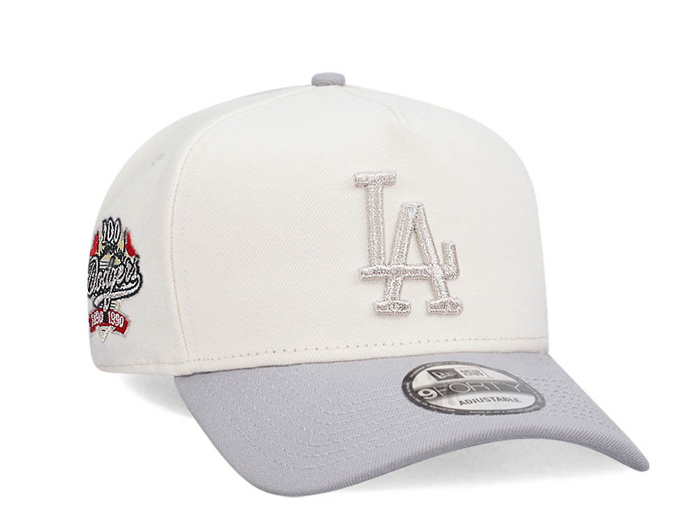 New Era Los Angeles Dodgers 100th Anniversary Chrome Metallic Two Tone Edition 9Forty A Frame Snapback Cap