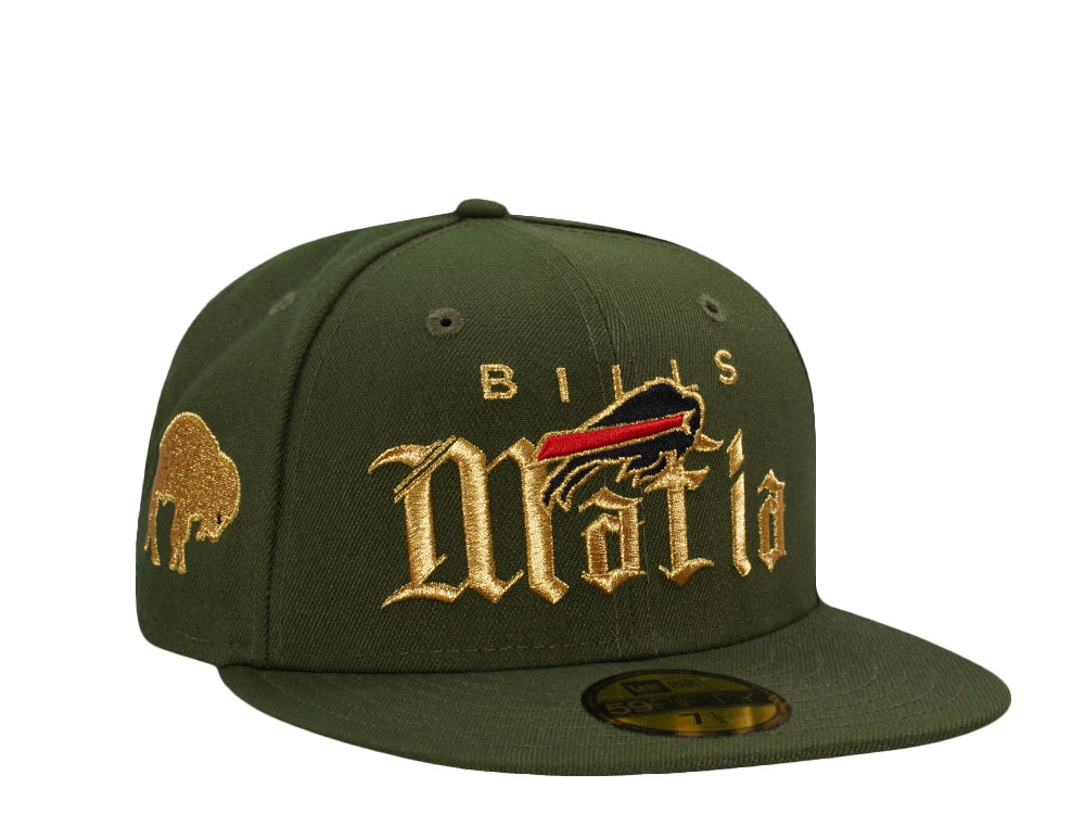 New Era Buffalo Bills Metallic Rifle Green Prime Edition 59Fifty Fitted Cap