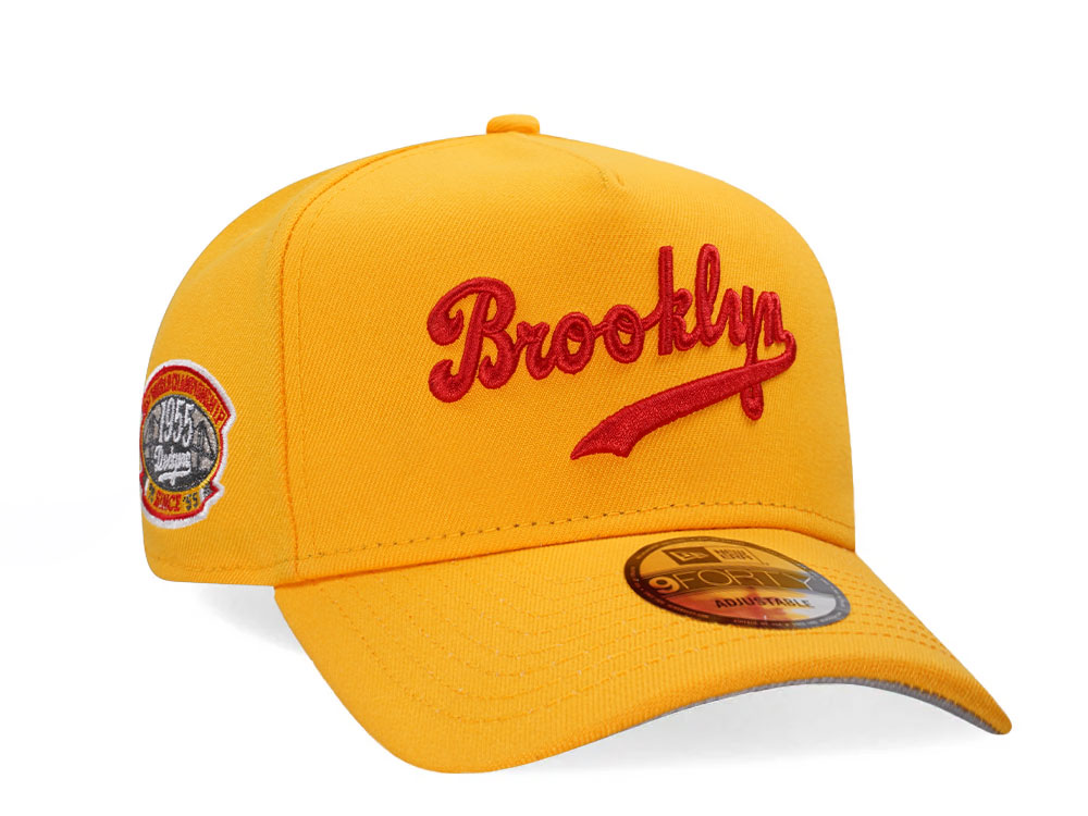 New Era Brooklyn Dodgers 1st World Championship Yellow Classic 9Forty A Frame Snapback Cap