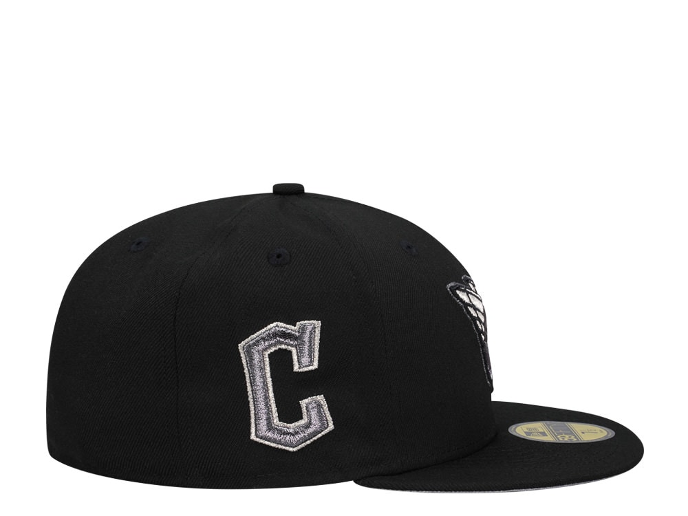 New Era Cleveland Guardians Black Pewter Metallic Edition 59Fifty Fitted Cap