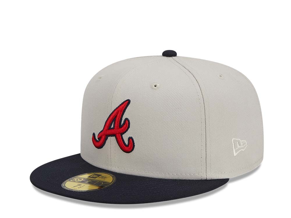 New Era Atlanta Braves Farm Team Stone Throwback Two Tone Edition 59Fifty Fitted Cap