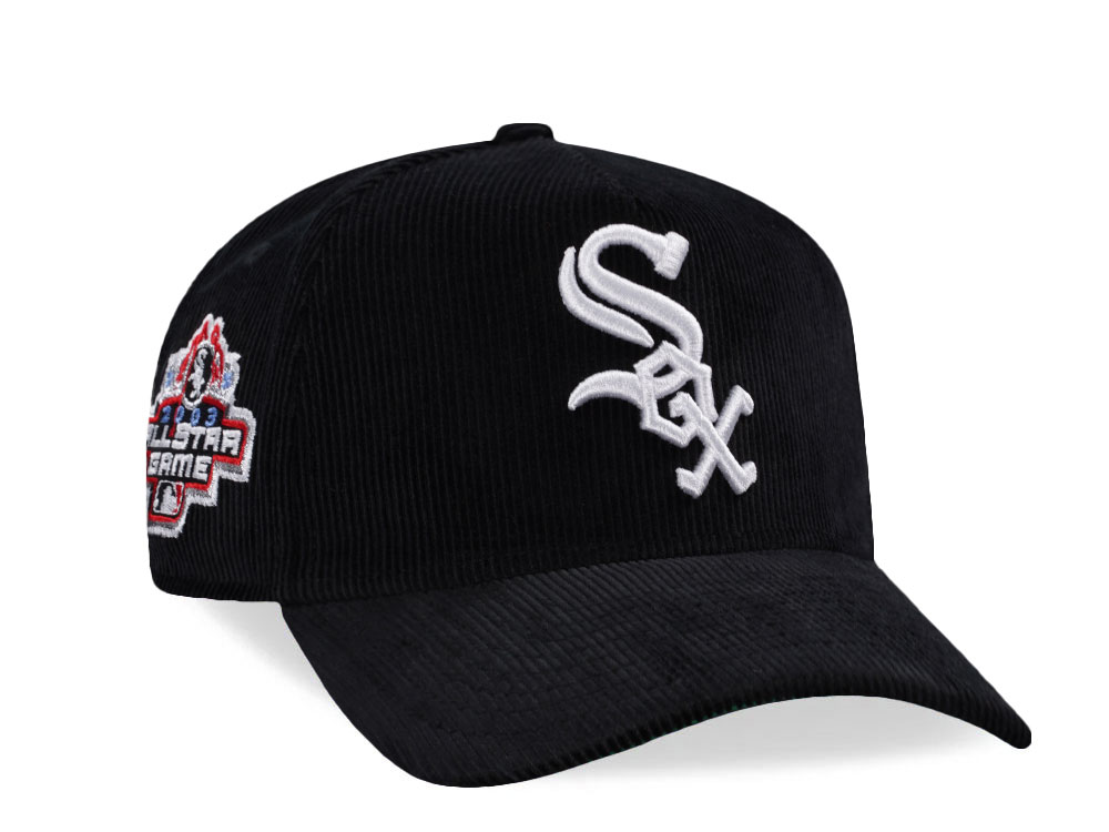 New Era Chicago White Sox All Star Game Black Corduroy Prime Edition 9Forty A Frame Snapback Cap