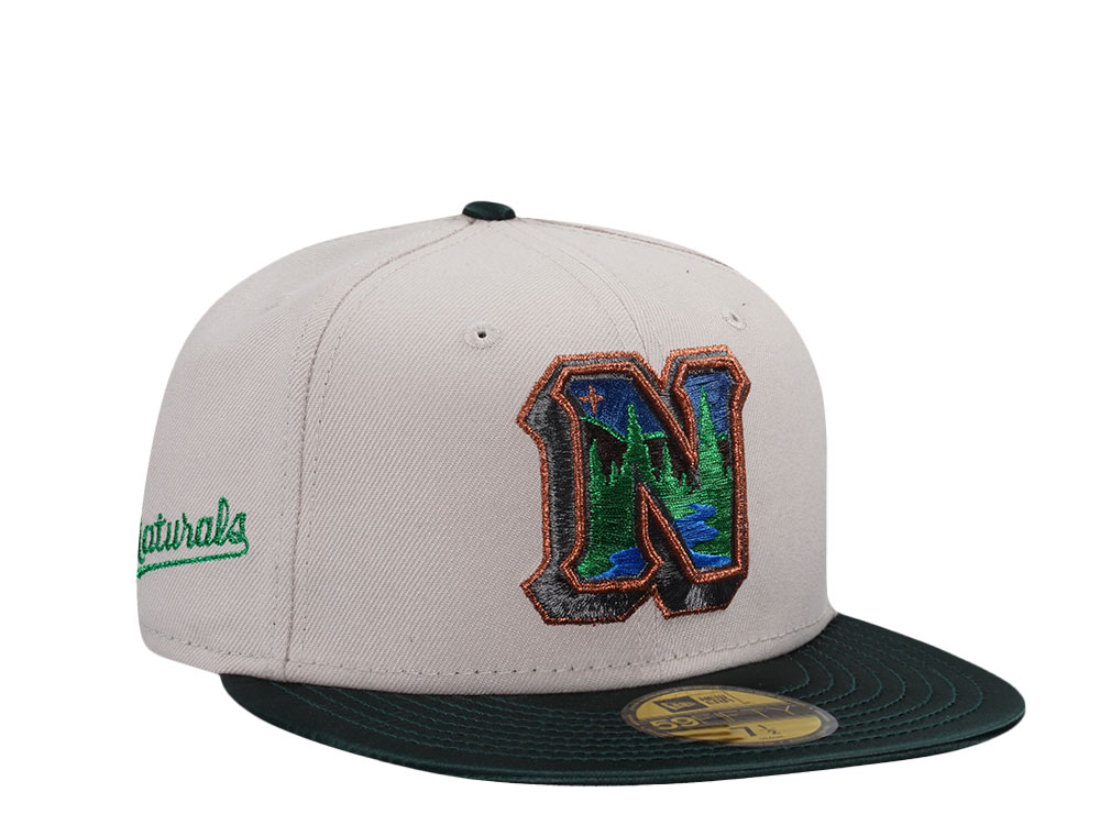 New Era North West Arkansas Naturals Stone Satin Brim Prime Edition 59Fifty Fitted Cap