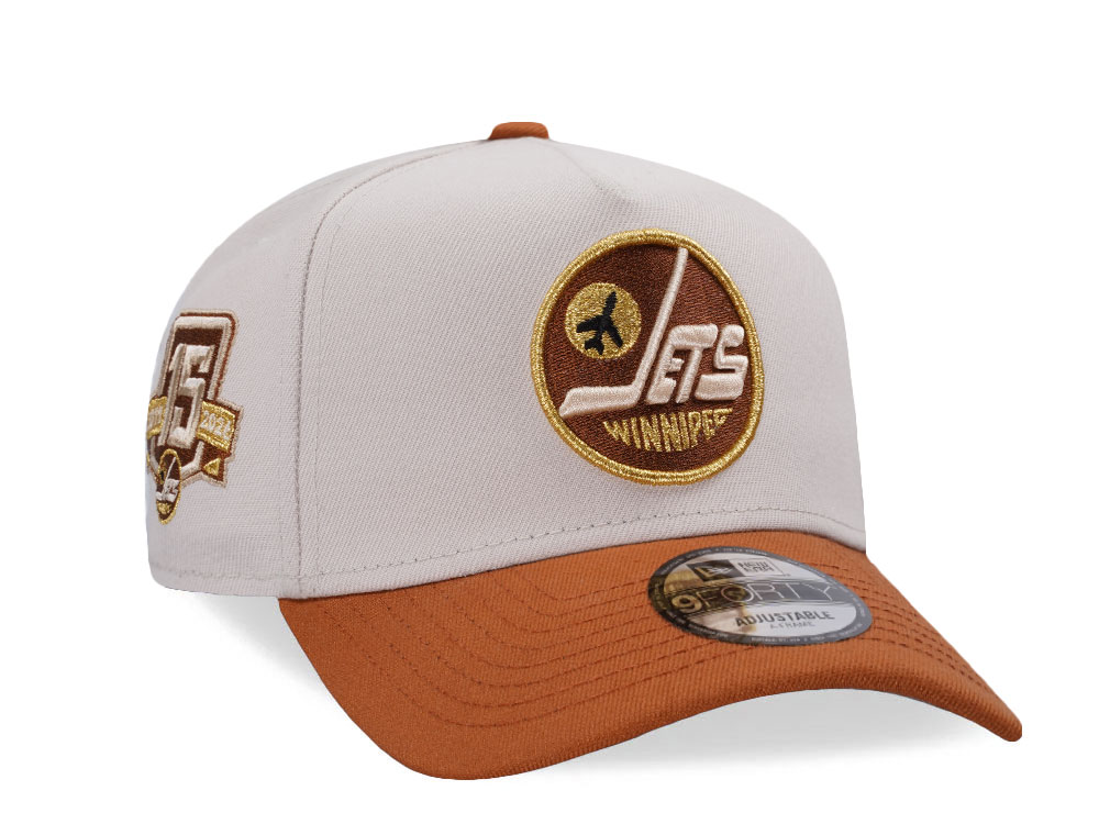 New Era Winnipeg Jet 15th Anniversary Chrome Two Tone Edition 9Forty A Frame Snapback Cap