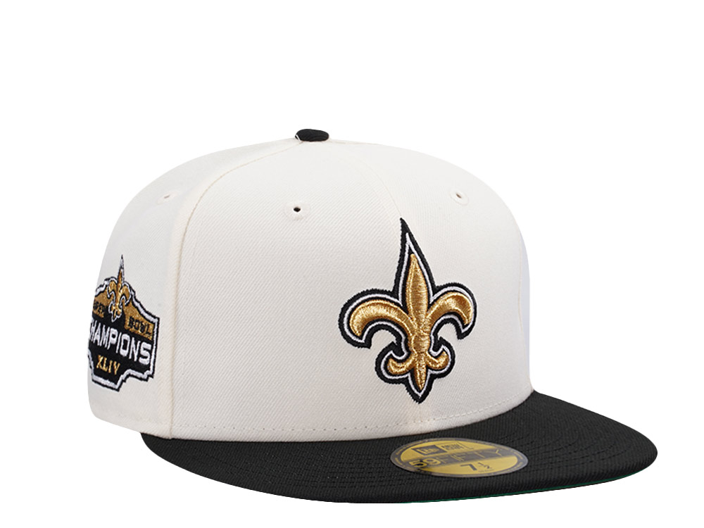 New Era New Orleans Saints Super Bowl XLIV Chrome Two Tone Edition 59Fifty Fitted Cap