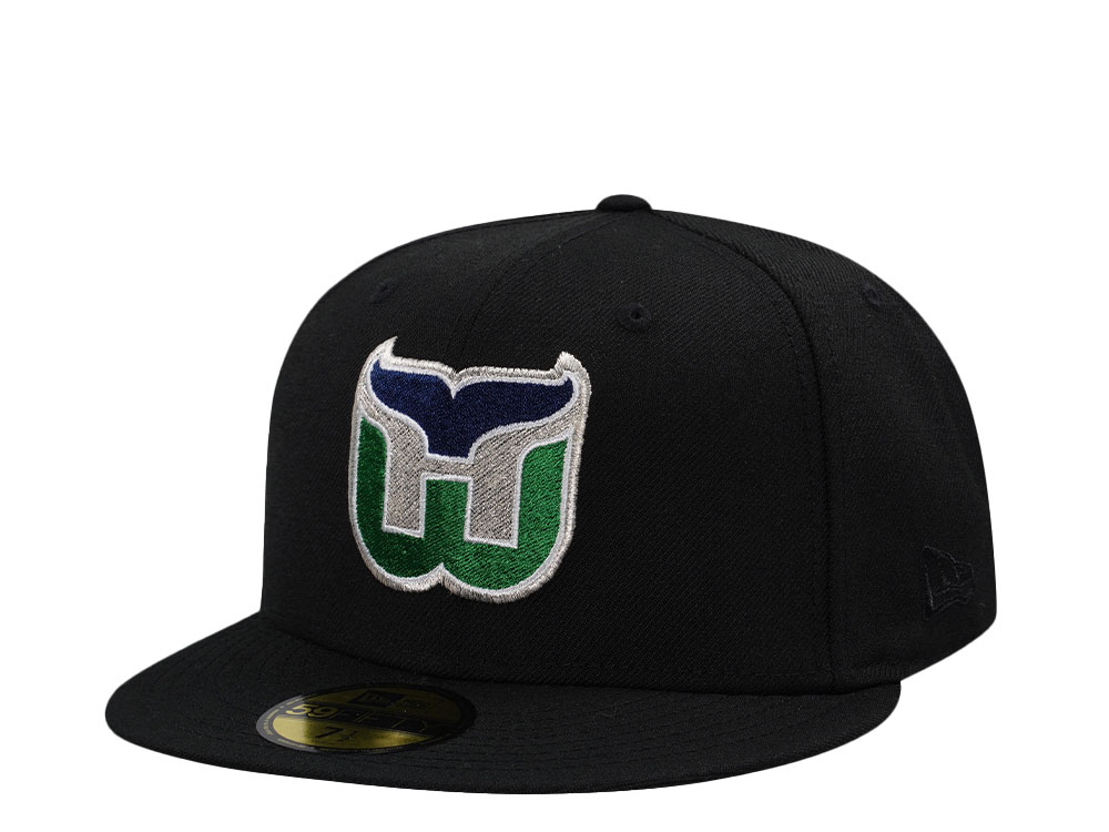 New Era Hartford Whalers Black Throwback Wool Edition 59Fifty Fitted Cap