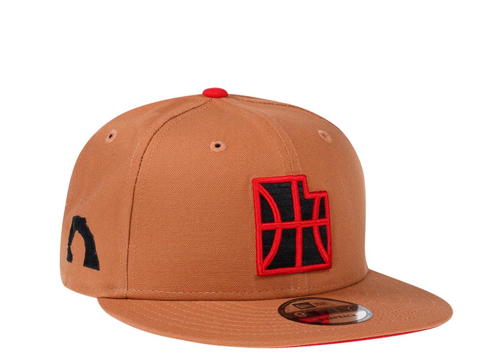 New Era Utah Jazz Tan Canvas Edition 9Fifty Snapback Cap