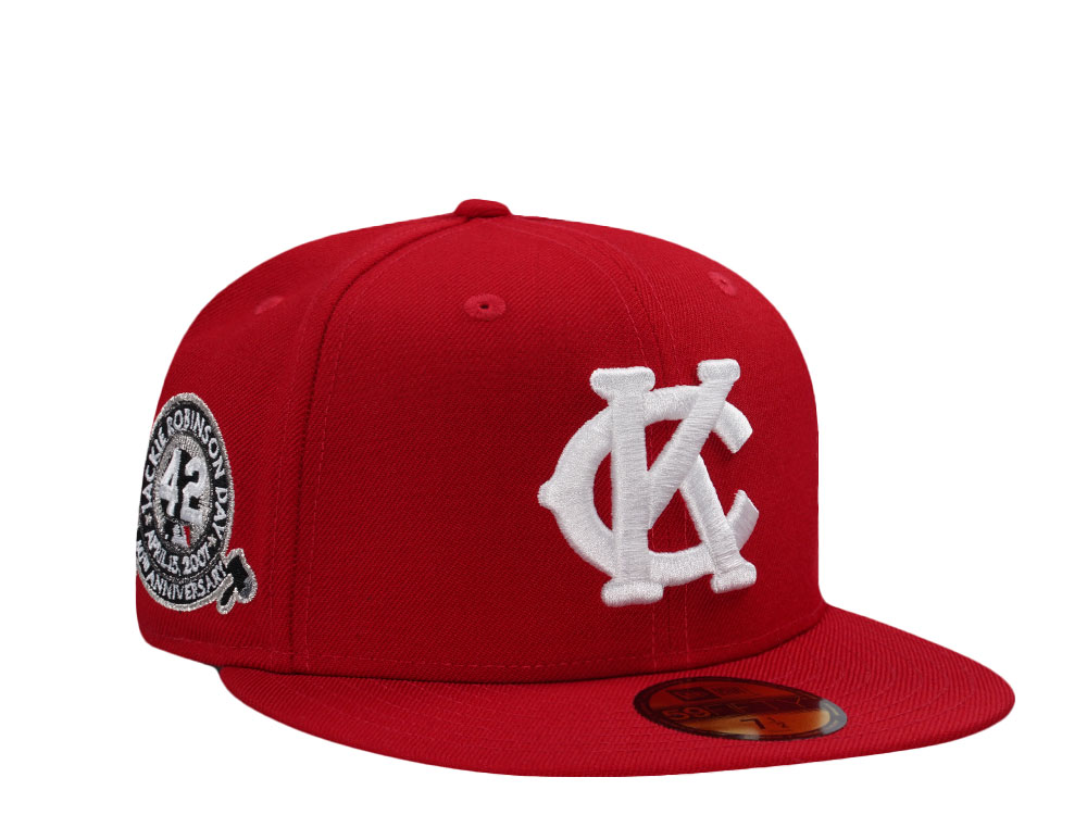 New Era Kansas City Monarchs Jackie Robinson 60th Anniversary Scarlet Wool Edition 59Fifty Fitted Cap