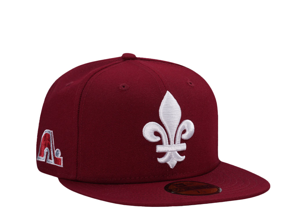New Era Quebec Nordiques Smooth Red Throwback Edition 59Fifty Fitted Cap