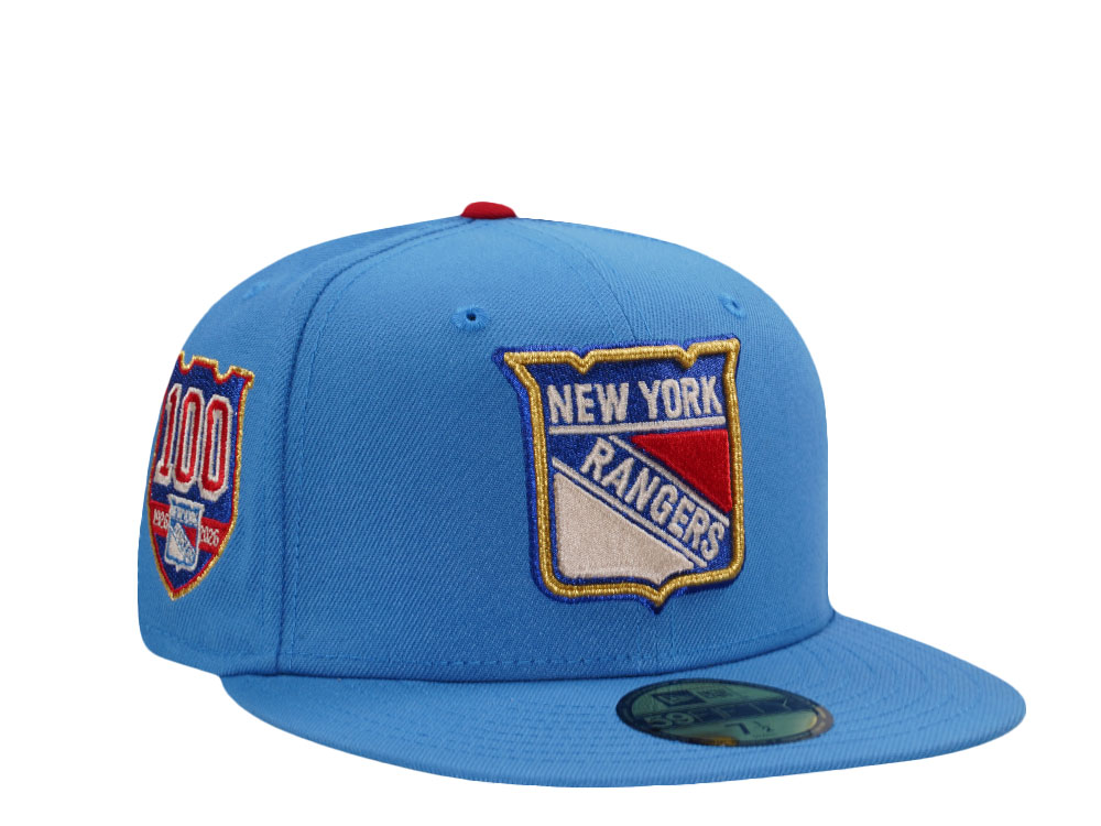 New Era New York Rangers 100th Anniversary Blue Prime Edition 59Fifty Fitted Cap