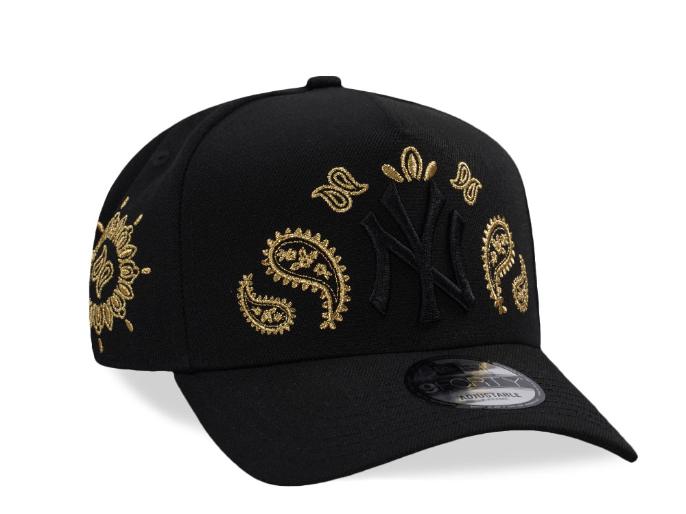 New Era New York Yankees Rear Arch Black Edition 9Forty A Frame Snapback Cap