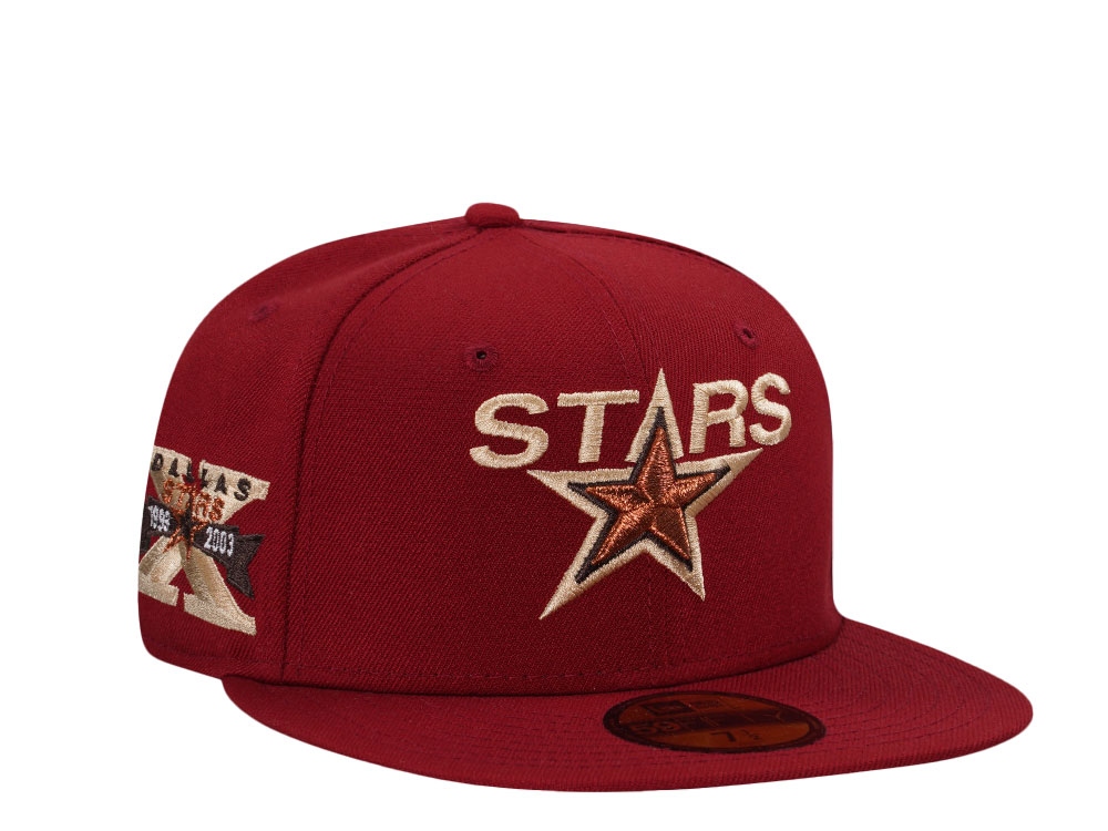 New Era Dallas Stars 10th Anniversary Brick Red Throwback Edition 59Fifty Fitted Cap