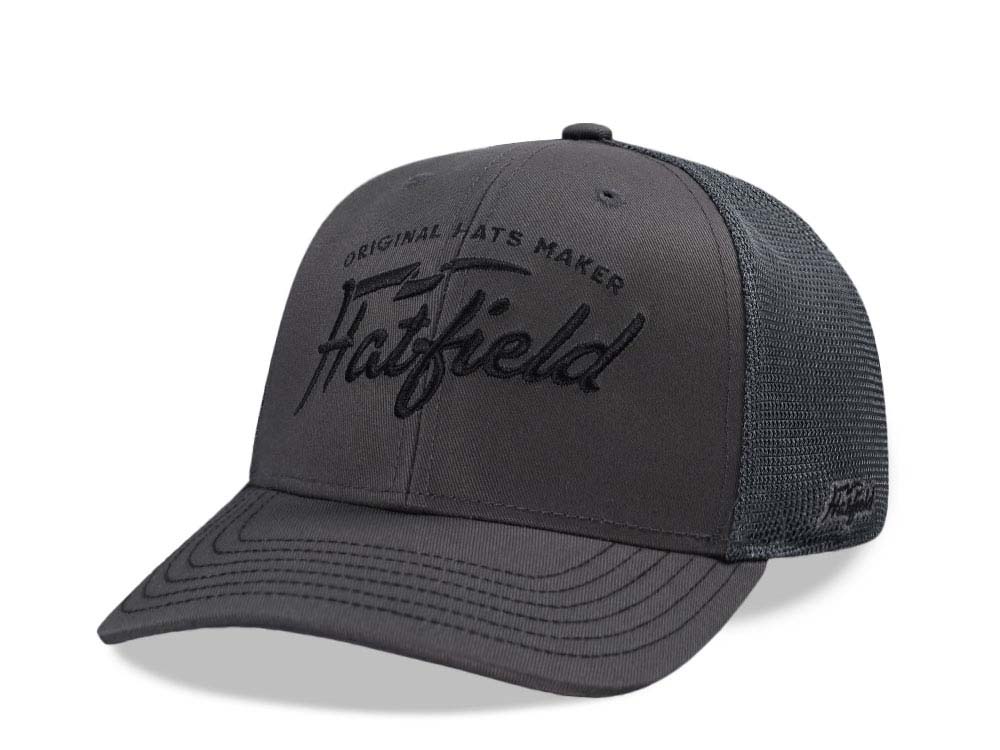 Hatfield Original Script Ash Trucker Snapback Cap