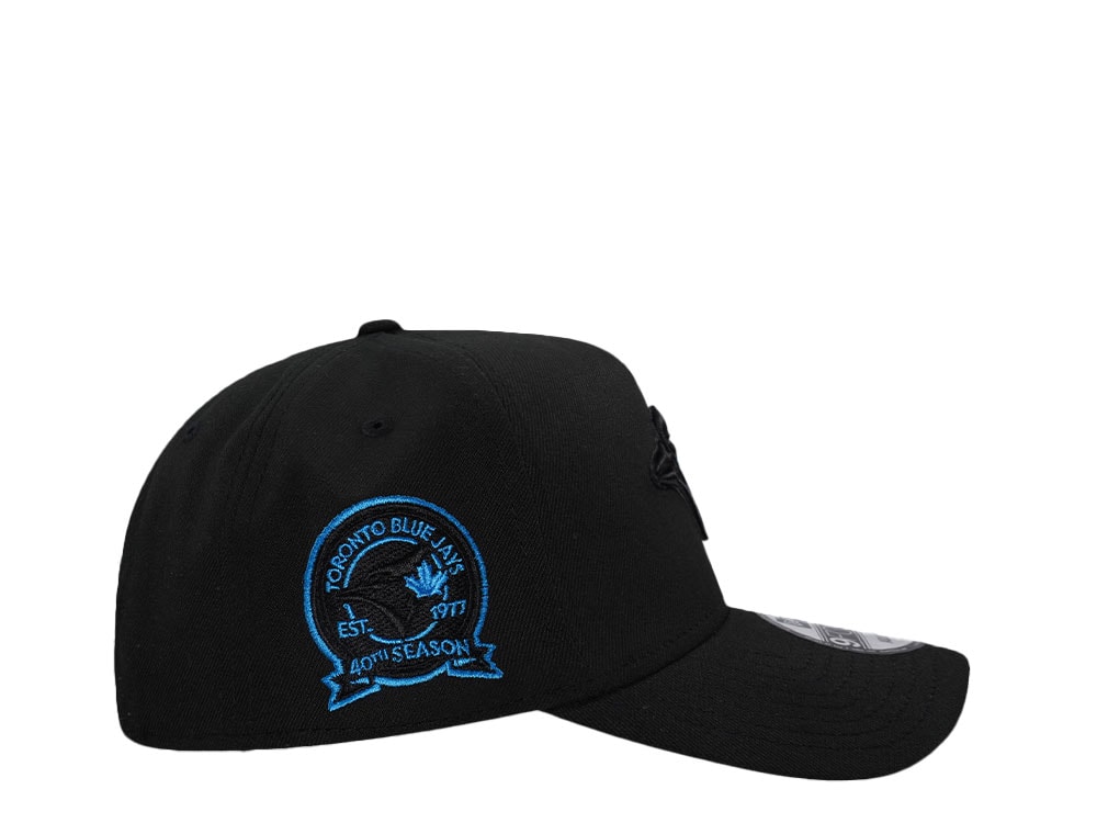 New Era Toronto Blue Jays 30th Anniversary Black Blue 9Forty A Frame Snapback Cap