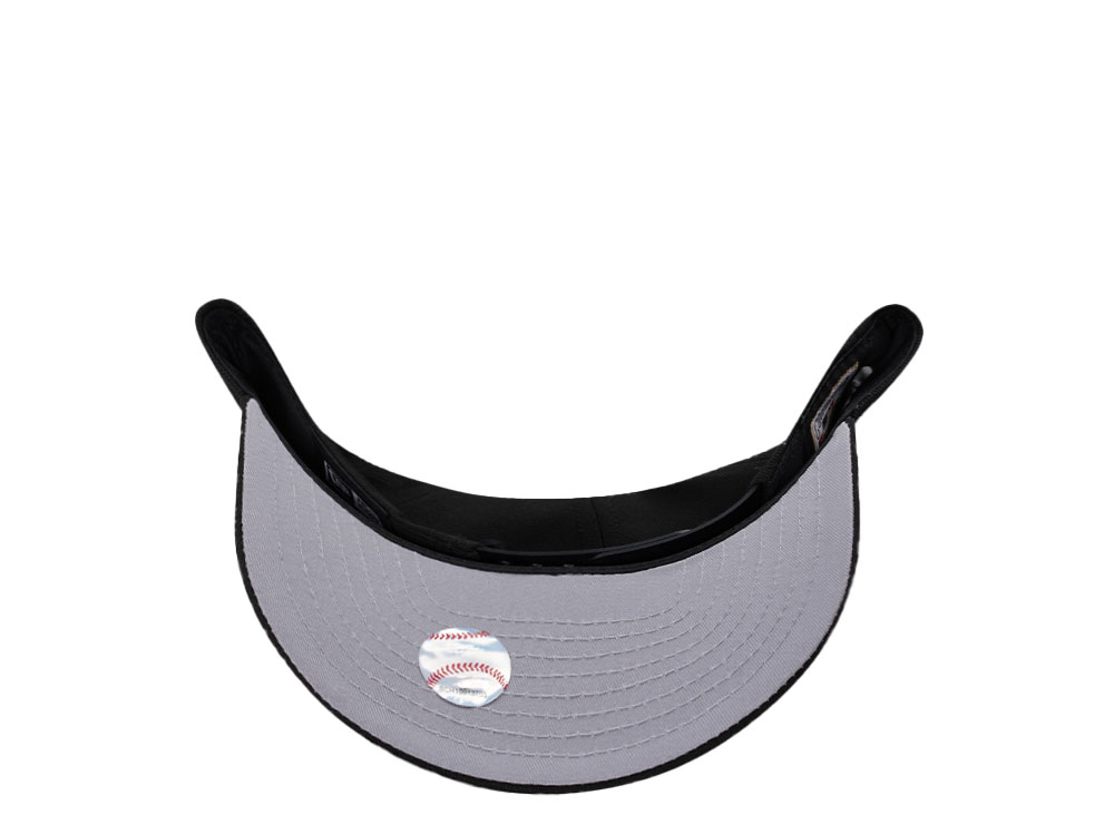 New Era Chicago Cubs Black Satin 9Forty A Frame Snapback Cap