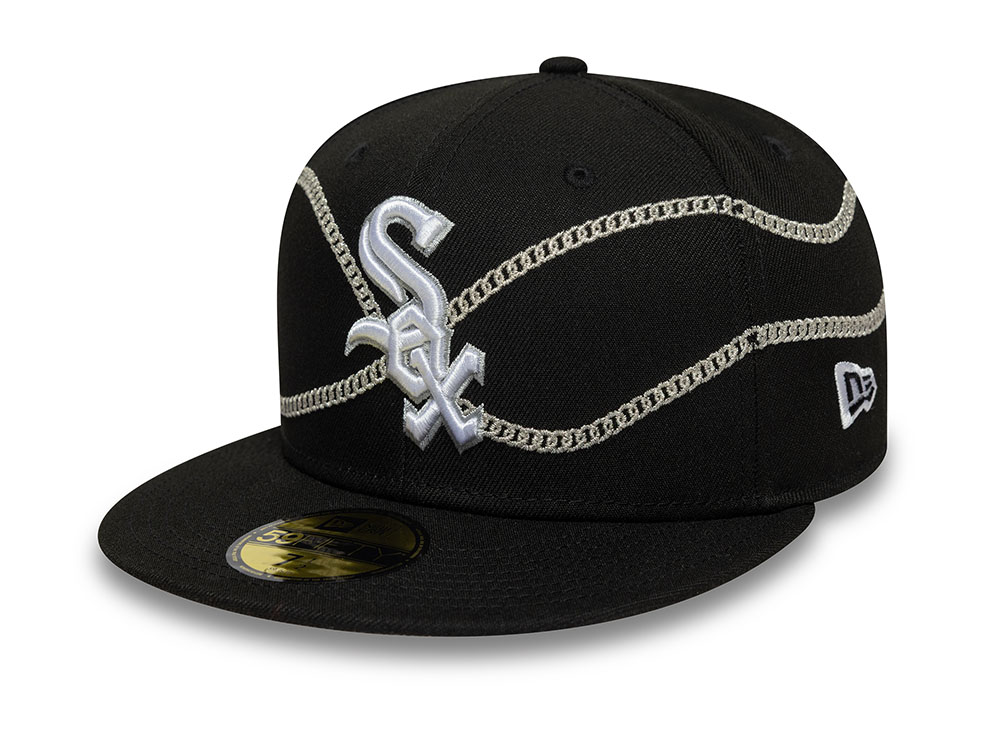 New Era Chicago White Sox Chain Wrap Black Edition 59Fifty Fitted Cap