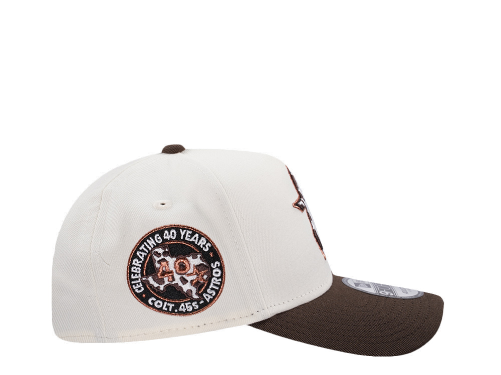 New Era Houston Astros 40th Anniversary Cow Chrome Two Tone Edition 9Forty A Frame Snapback Cap