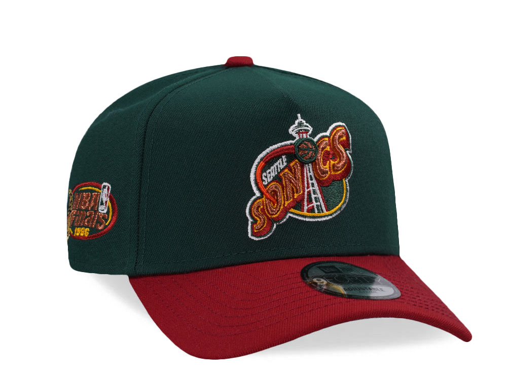 New Era Seattle Supersonics NBA Finals 1996 Green Two Tone Edition 9Forty A Frame Snapback Cap