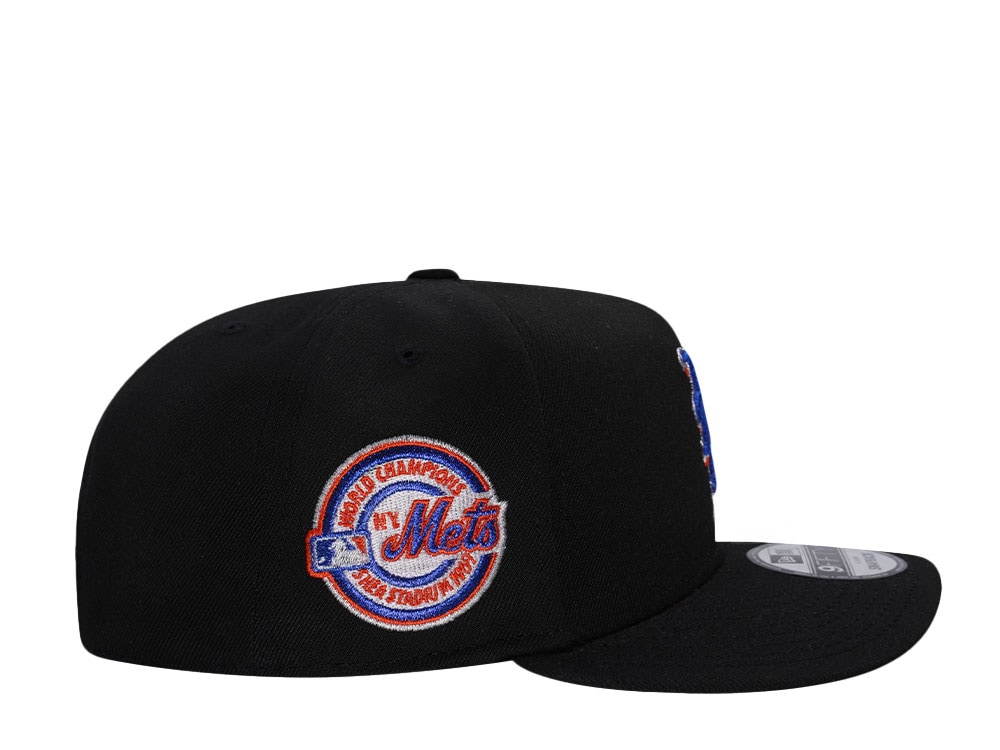 New Era New York Mets World Champions Black Throwback Edition A Frame 9Fifty Snapback Cap