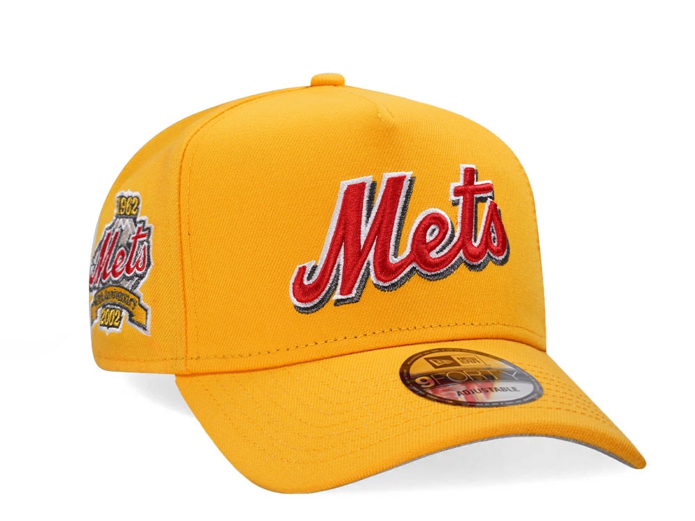 New Era New York Mets 40th Anniversary Yellow Classic 9Forty A Frame Snapback Cap