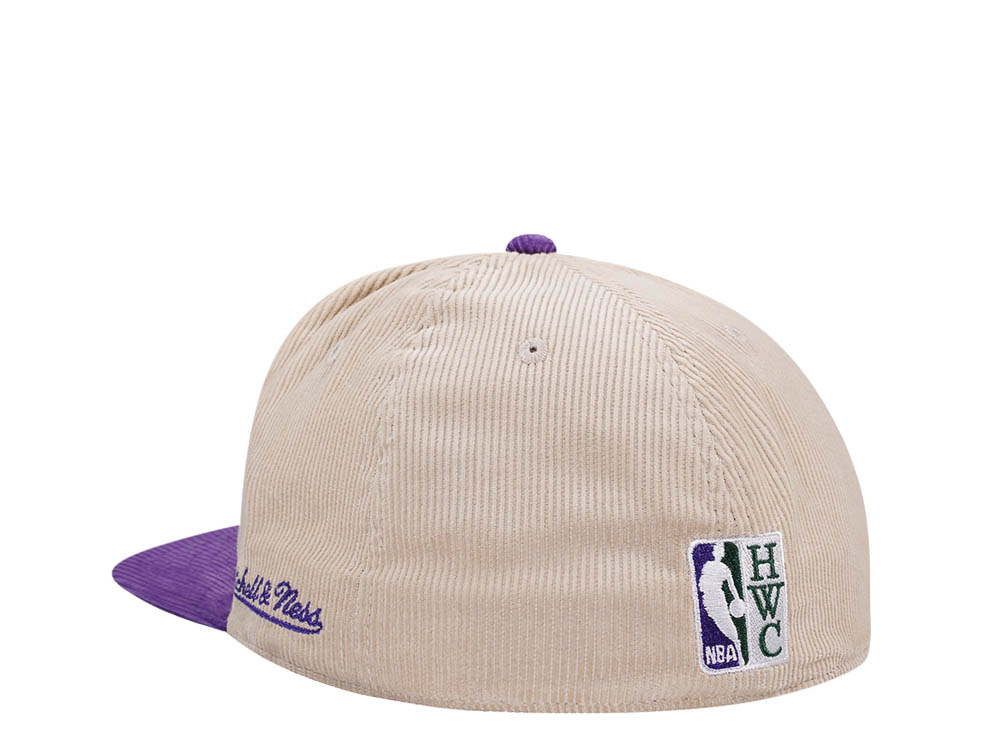 Mitchell & Ness Milwaukee Bucks All Star 1977 Two Tone Hardwood Classic Cord Edition Dynasty Fitted Cap