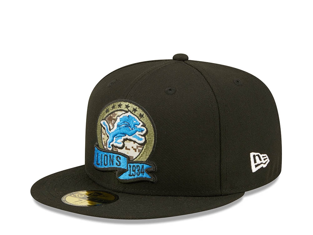 New Era Detroit Lions Salute to Service 2022 Fitted 59Fifty Cap