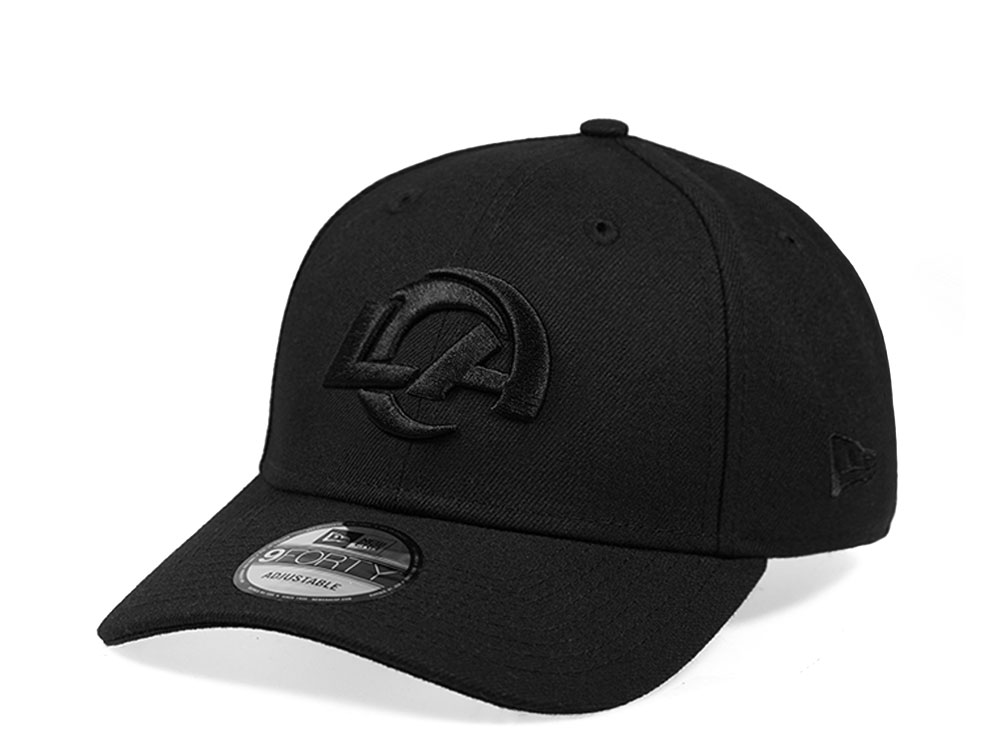 New Era Los Angeles Rams All Black 9Forty Strapback Cap