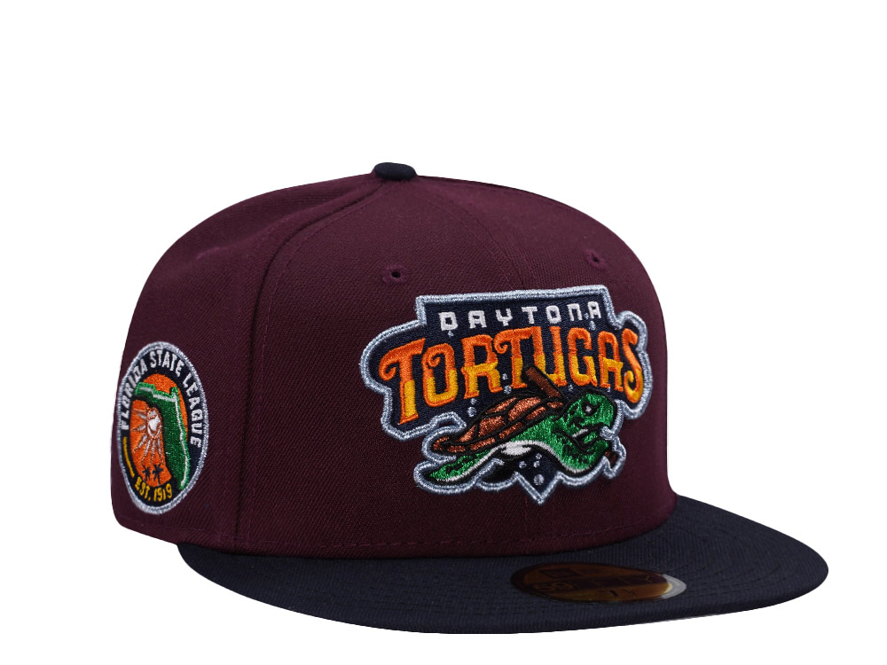 New Era Daytona Tortugas Maroon Two Tone Edition 59Fifty Fitted Cap