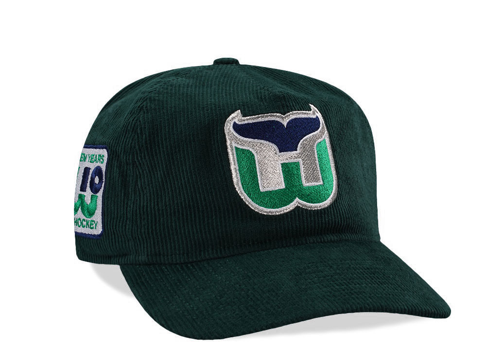 New Era Hartford Whalers 10th Anniversary Dark Green Corduroy Edition 19Twenty Snapback Cap