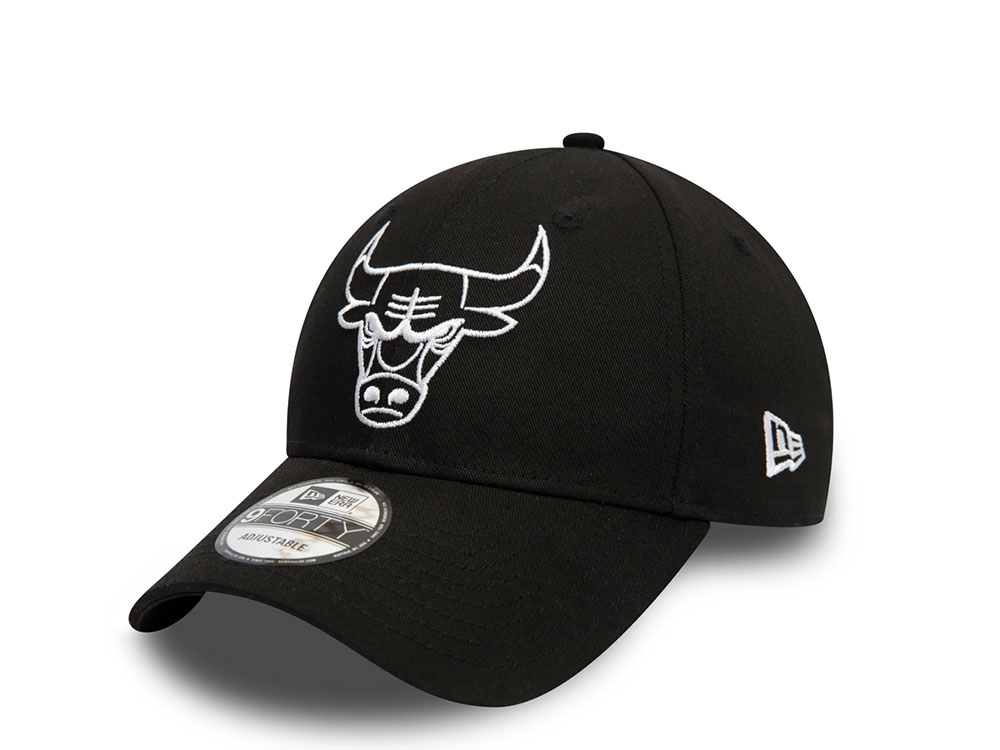 New Era Chicago Bulls Black Essential Outline 9Forty Snapback Cap