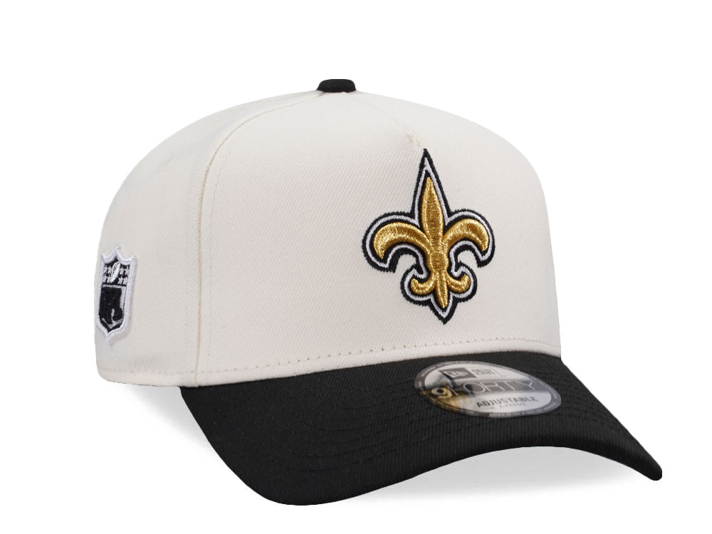 New Era New Orleans Saints Classic Chrome Two Tone Edition 9Forty A Frame Snapback Cap