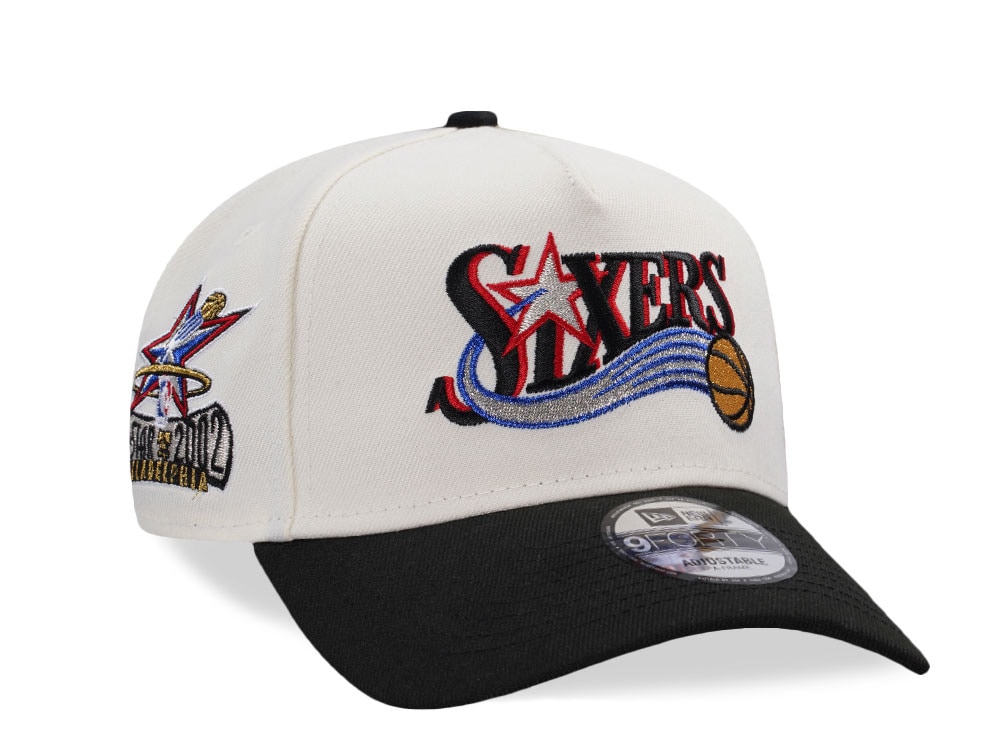 New Era Philadelphia 76ers All Star Game 2002 Chrome Two Tone Edition 9Forty A Frame Snapback Cap